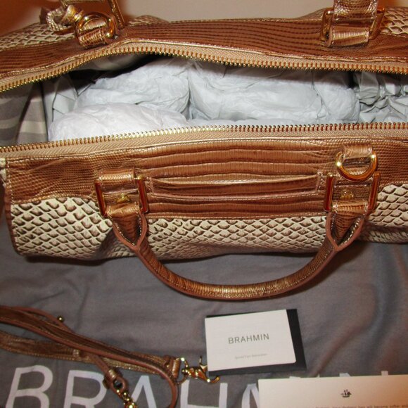 Brahmin Faye Latte Java Large Satchel - Picture 4 of 9